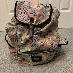 Victoria Secret “Pink” Multicolor Aztec Backpack